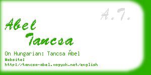 abel tancsa business card